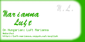 marianna luft business card